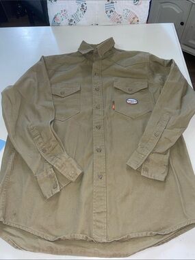 Rasco  men’s heavyweight flame resistant work shirt L tall